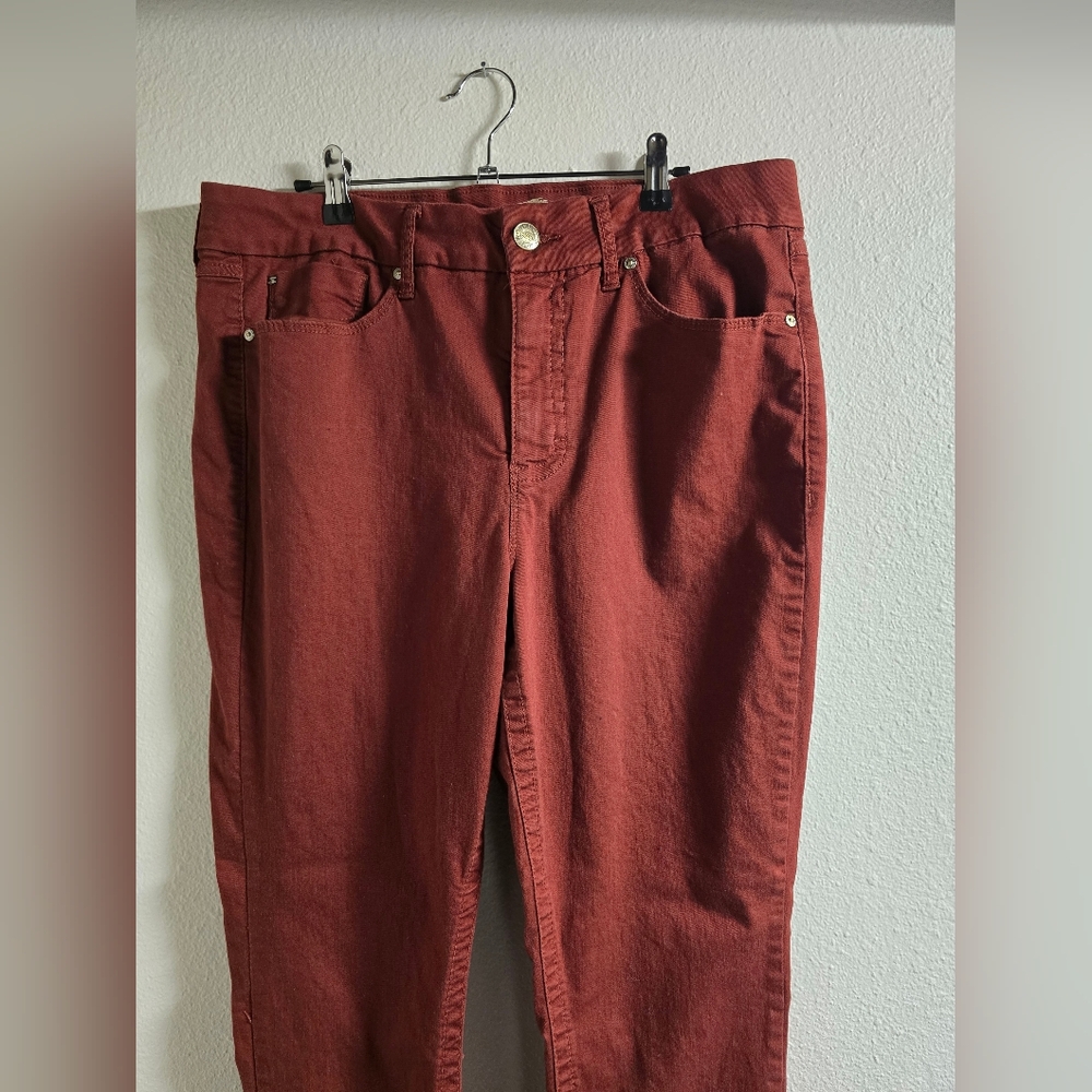 Seven7 Brick Red Skinny Jeans - Picture 2 of 8
